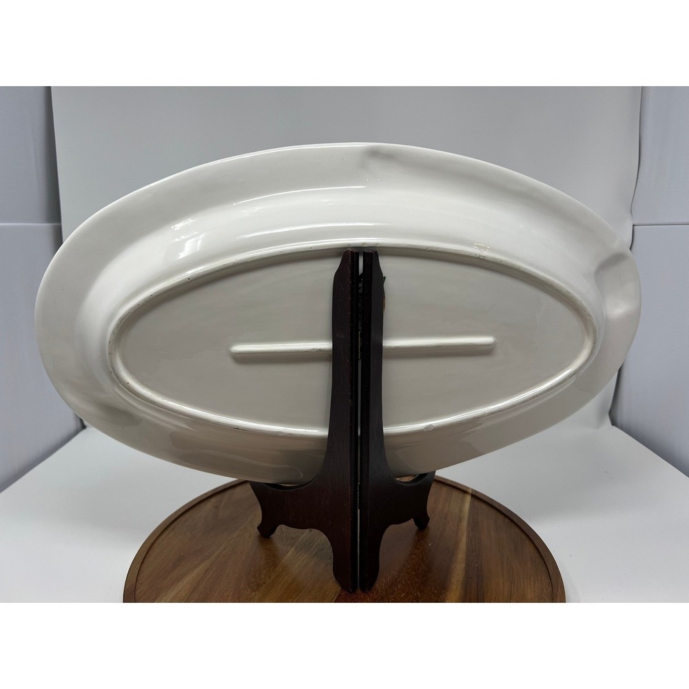 Oval Serving Platter‎ Vegetable Decor Ceramic Italian Inspired Farmhouse Kitchen - Picture 3 of 9